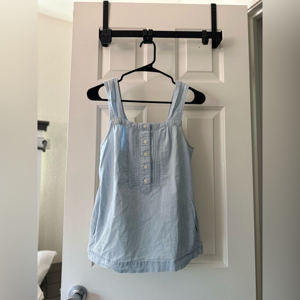 J.Crew Factory Denim Chambray Button Tank / Cami